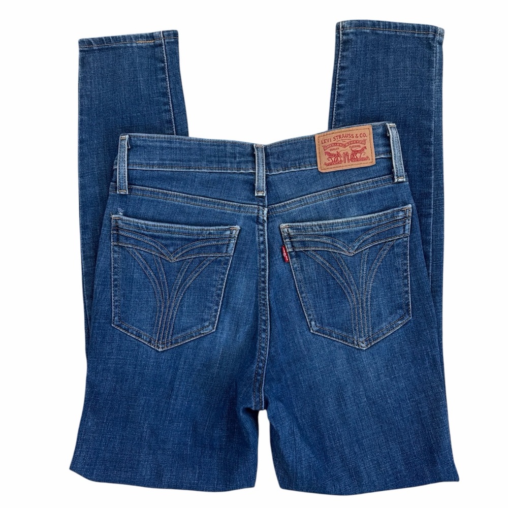 Levi's 721 High Rise Skinny Distressed Ankle‎ Jeans Size 27